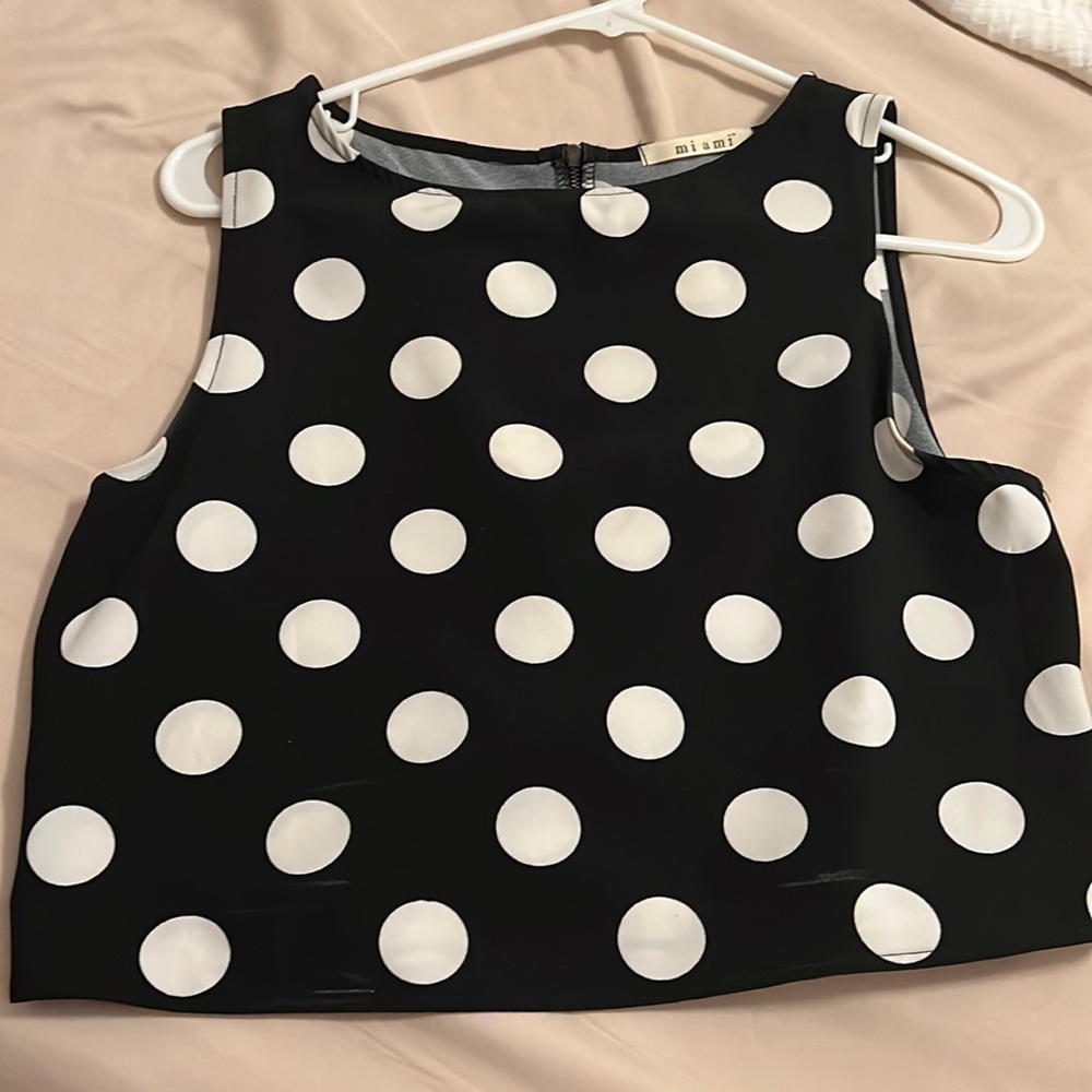 Polka dot crop top